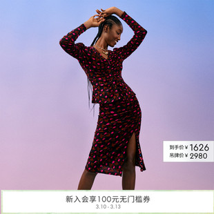 [双面穿]DVF 包臀裙双面印花半身裙KM4R001