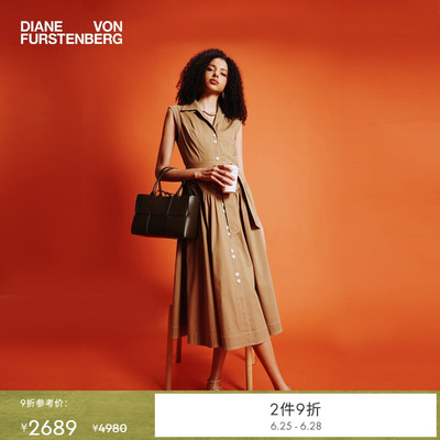 DVF2025新款卡其色连衣裙
