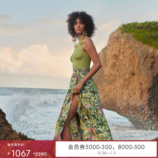 DVF 针织罗纹上衣WS1S005 淡雅绿针织衫