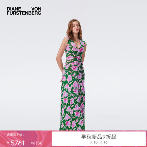 [双面穿]DVF2026早秋新款双面印花网纱连衣裙DS2U019