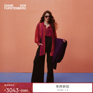 曜石黑长裤 DVF2025秋冬新款 PL3T002 庞特针织