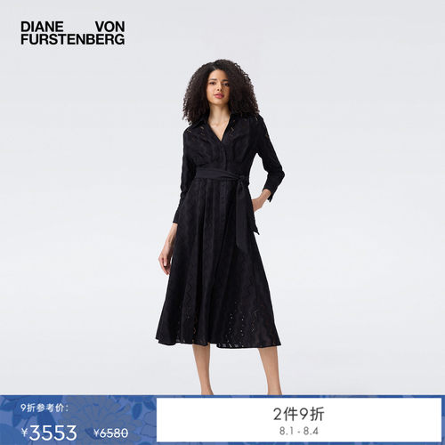 DVF2025新款曜石黑连衣裙