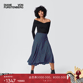 黑色长袖 DVF 一字肩打底衫 性感上衣BL4Q016