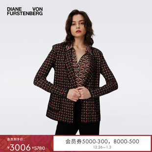 DVF 几何条纹提花针织西服外套JN3S005