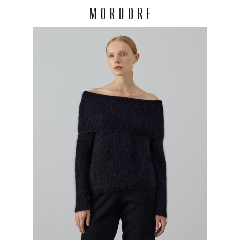 MORDORF骆驼绒黑色露肩毛衣女一字肩针织羊毛衫上衣内搭打底衫,女装/女士精品,毛针织衫,淘宝优惠券,粉丝福利购,淘宝优惠卷