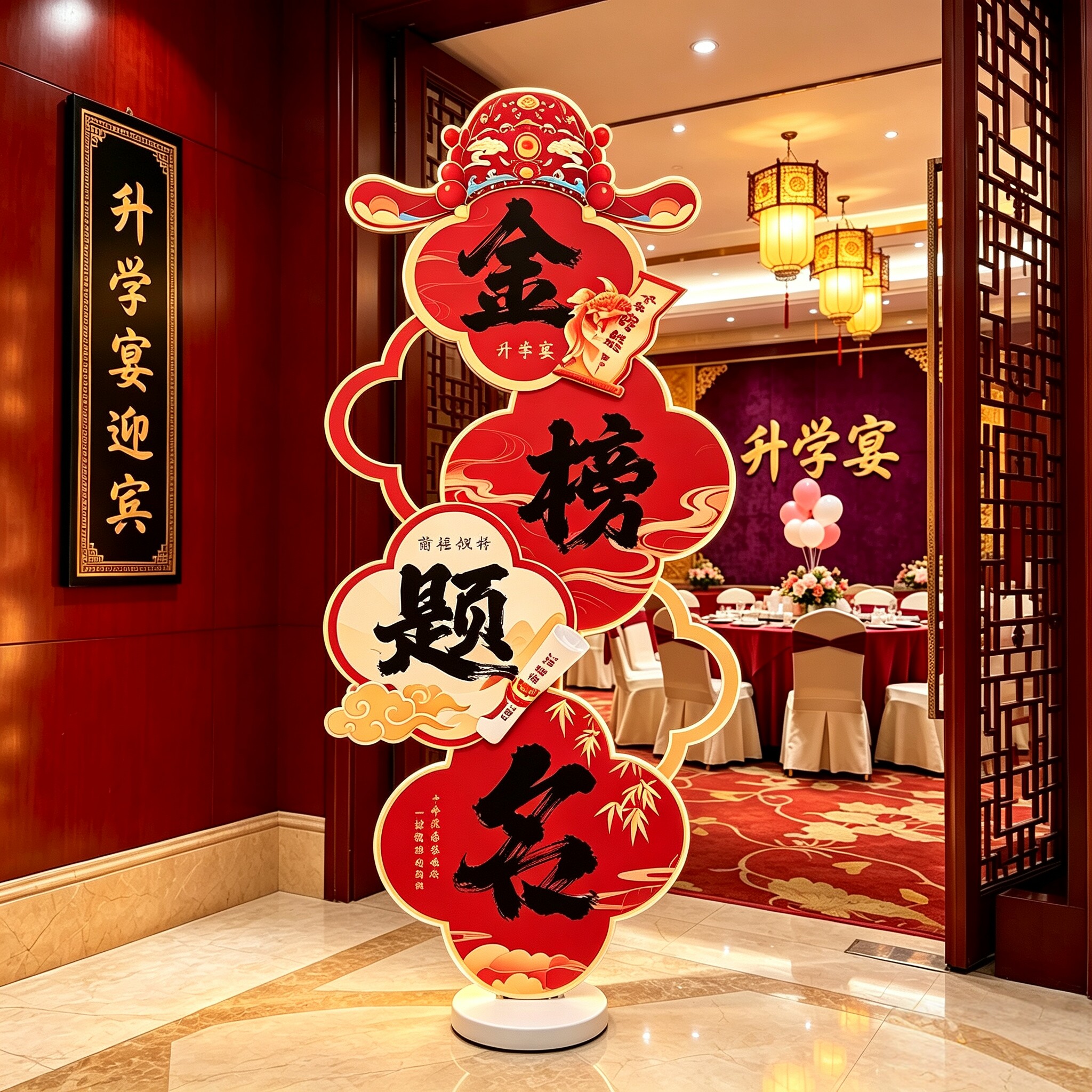 升学宴迎宾路引金榜题名KT板图片