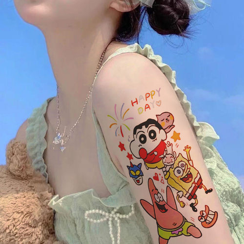 卡通可爱oldschool纹身贴