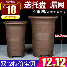 送托盘宜兴简约紫砂兰花盆大君子兰1