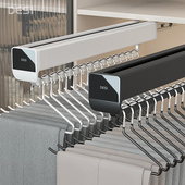 DESI衣柜内置裤 抽可推拉 裤 架伸缩滑轨多功能抽拉架挂裤 子收纳顶装