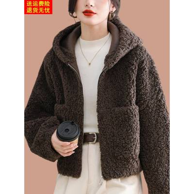 皮毛一体2025新款爆款皮草外套女秋冬颗粒绒羊剪绒大衣羊羔绒加厚