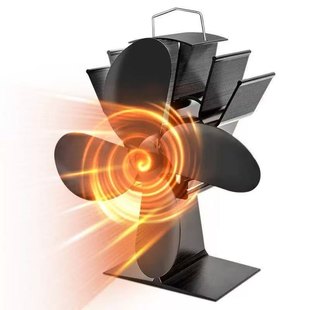 真火壁炉热能风扇家用柴火炉热动力风扇户外露营卡式取暖器热力扇