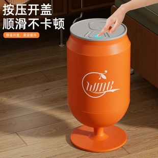 免弯腰高脚垃圾桶客厅轻奢高档双层带盖卧室厨房高颜值大号收纳桶