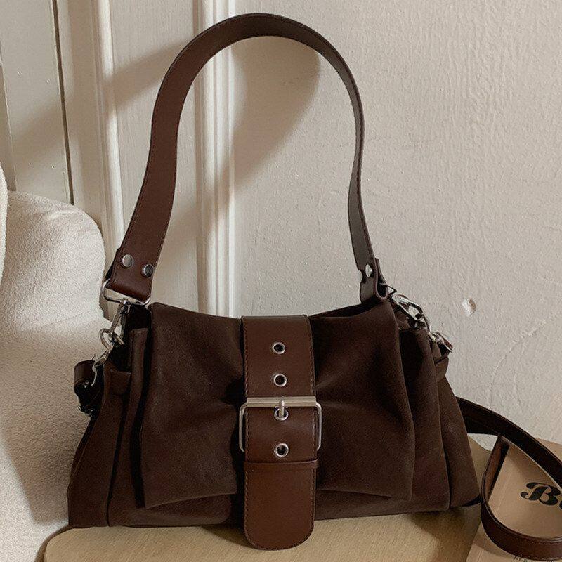 ins风包包斜挎包女大容量韩系慵懒风小众高颜值单肩包上班通勤包