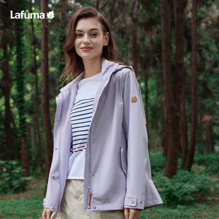 LAFUMA乐飞叶户外新款 防水防风硬壳II级冲锋衣女宽松休闲夹克外套