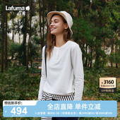 LAFUMA乐飞叶户外通勤秋冬圆领摇粒绒抓绒长袖 T恤女保暖套头上衣