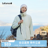 LAFUMA乐飞叶户外秋冬中长款 休闲外套 立领抓绒衣女士加厚宽松时尚