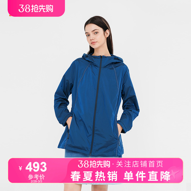 LAFUMA乐飞叶户外夏季防泼水防晒皮肤衣女运动风衣外套LFJA0BP36