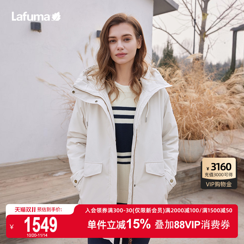 Lafuma中长防泼水连帽棉服