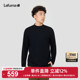 棉感打底衫 LAFUMA乐飞叶户外24秋冬半高领小logo长袖 T恤男士 上衣