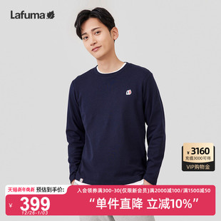 法国LAFUMA乐飞叶户外通勤套头休闲长袖 T恤男圆领上衣打底衫