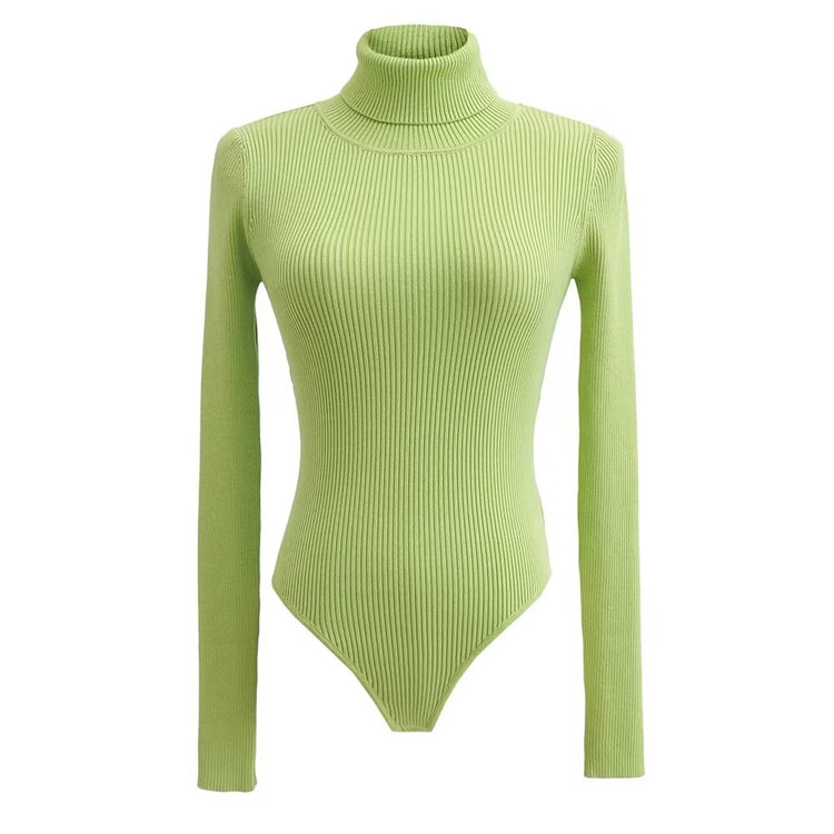 欧美性感紧身弹力高领针