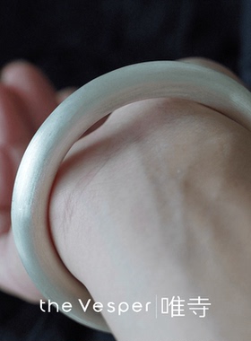 圆条空心手镯999银高级生日礼物