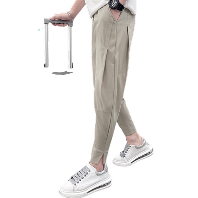 卡其色裤子男痞帅潮牌网红