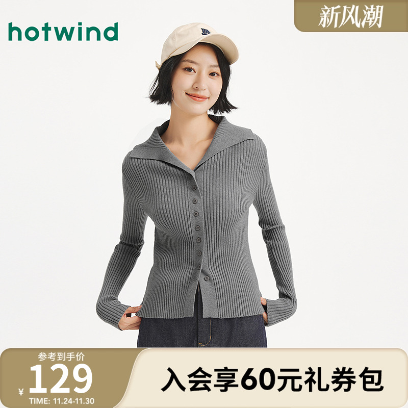 25年秋季新款女士翻领针织衫