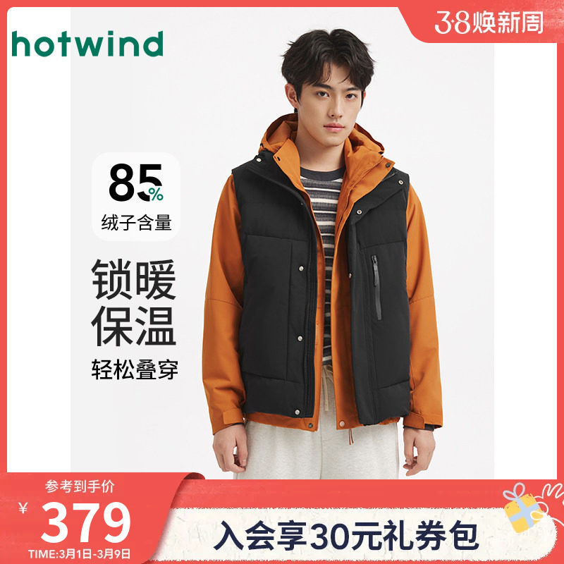 热风加厚羽绒马甲2025年冬季新款男士舒适羽绒工装马甲保暖柔顺
