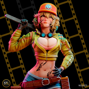 最终幻想Cindy Aurum辛迪3D打印模型人物摆件带底座雕像STL有分件
