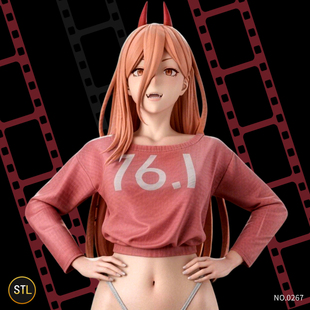 电锯人藤本达也3D打印模型人物摆件带底座雕像STL有分件