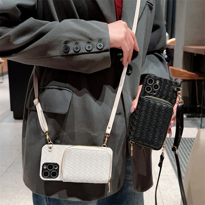 三星S25+小香风编织拉链包手机壳