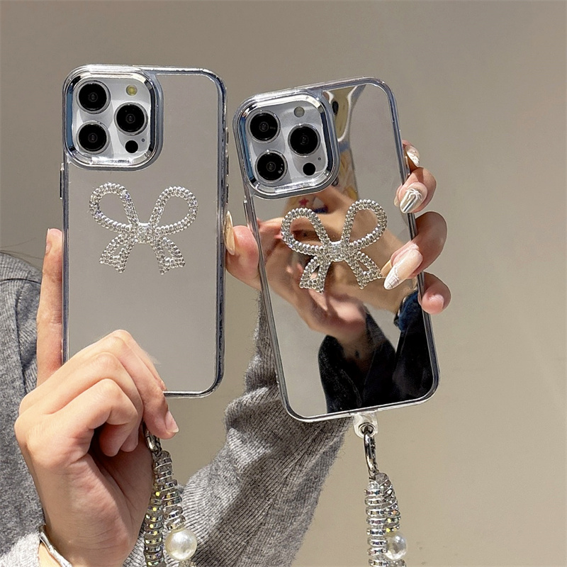 谷歌10pro镜面水钻蝴蝶结手机壳