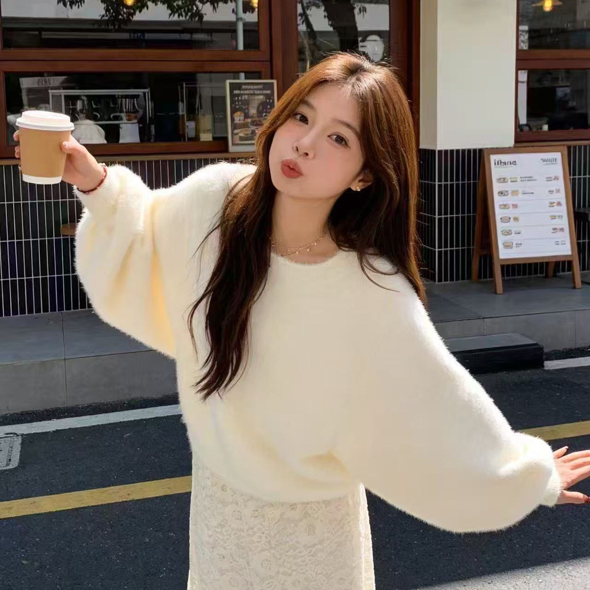 秋冬季盐系轻熟御姐气质女神范巨好看漂亮减龄毛衣裙子两件套装女