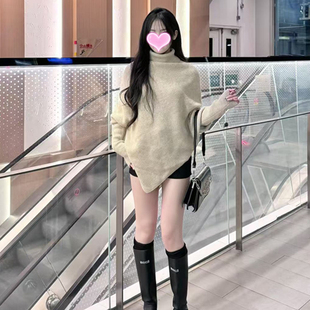 冬装一整套韩系冷淡巨好看独特漂亮绝美设计感毛衣短裤两件套装女