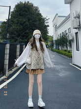 秋装搭配一整套韩剧穿搭小个子高级感学院风衬衫马甲裙子三件套装