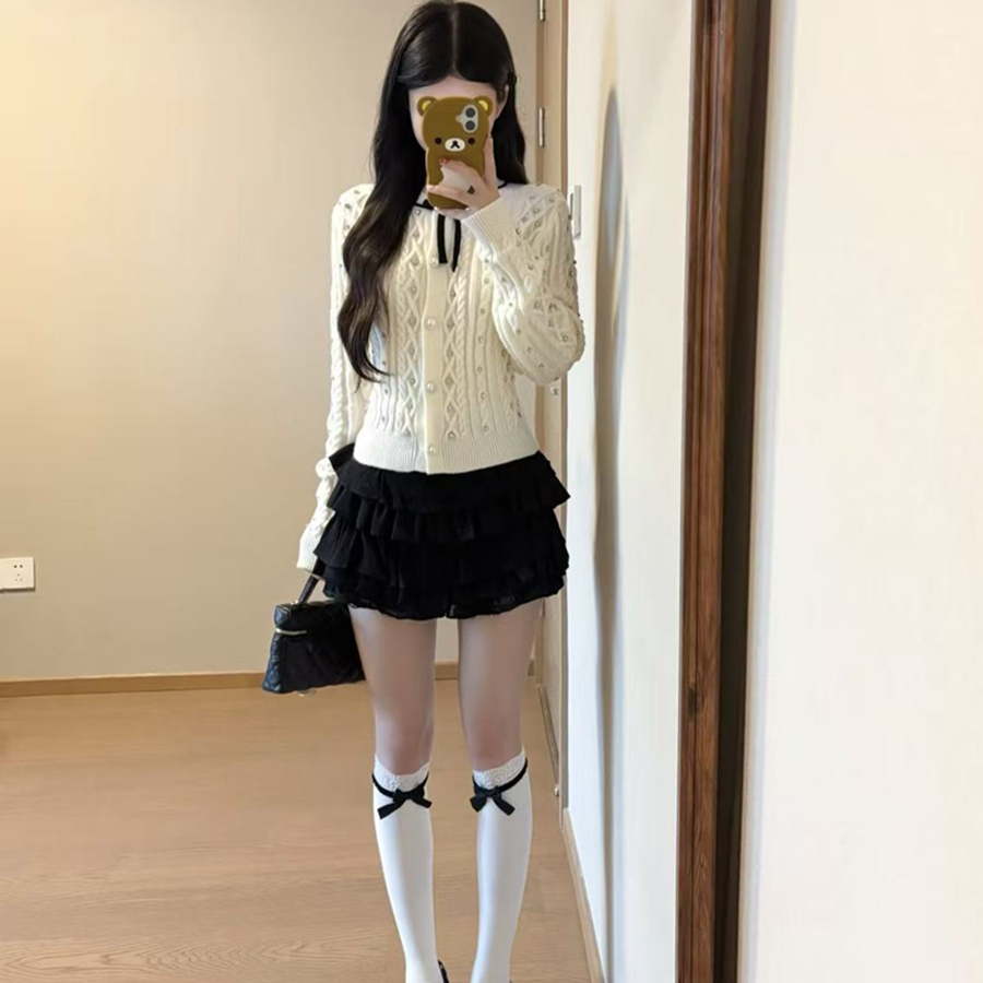韩系小个子甜美气质小香风套装