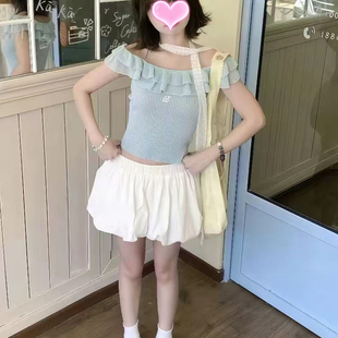 穿搭巨好看小个子绝美漂亮甜美纯欲风上衣裙子两件套装 2025夏季 女