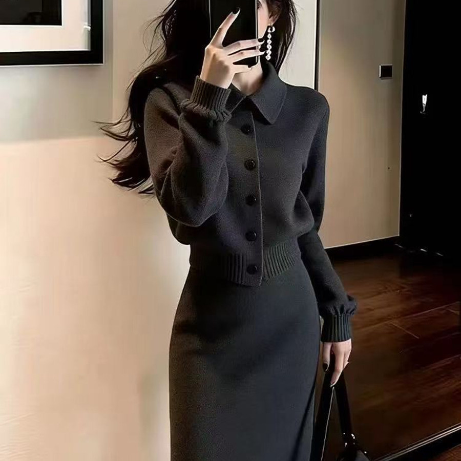 冬装一整套韩系冷淡超级好看独特漂亮小香风毛衣半身裙两件套装女,女装/女士精品,时尚套装,淘宝优惠券,粉丝福利购,淘宝优惠卷