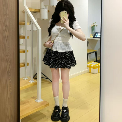 夏季可盐可甜小个子学院风连衣裙