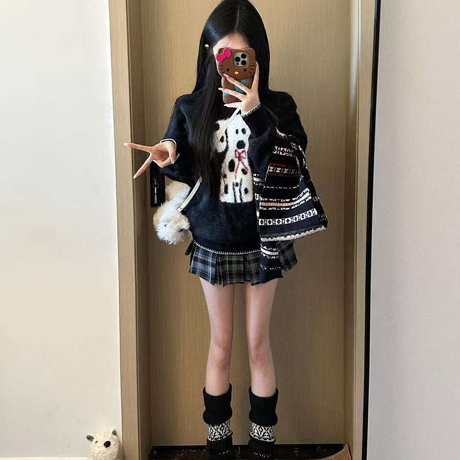 毛衣短裙两件套装女秋季