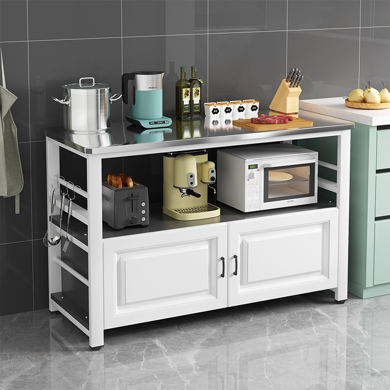 厨房不锈钢切菜桌操作台落地锅碗具收纳柜餐边柜烤箱微波炉置物架,厨房/烹饪用具,厨房置物架/置物柜/角架,淘宝优惠券,粉丝福利购,淘宝优惠卷