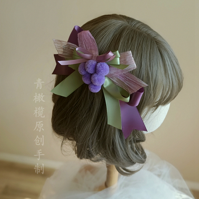 紫色卢瓦尔葡萄园lolita蝴蝶结