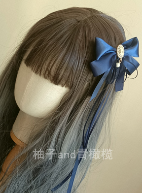 lolita蝴蝶结发夹复古美人边夹