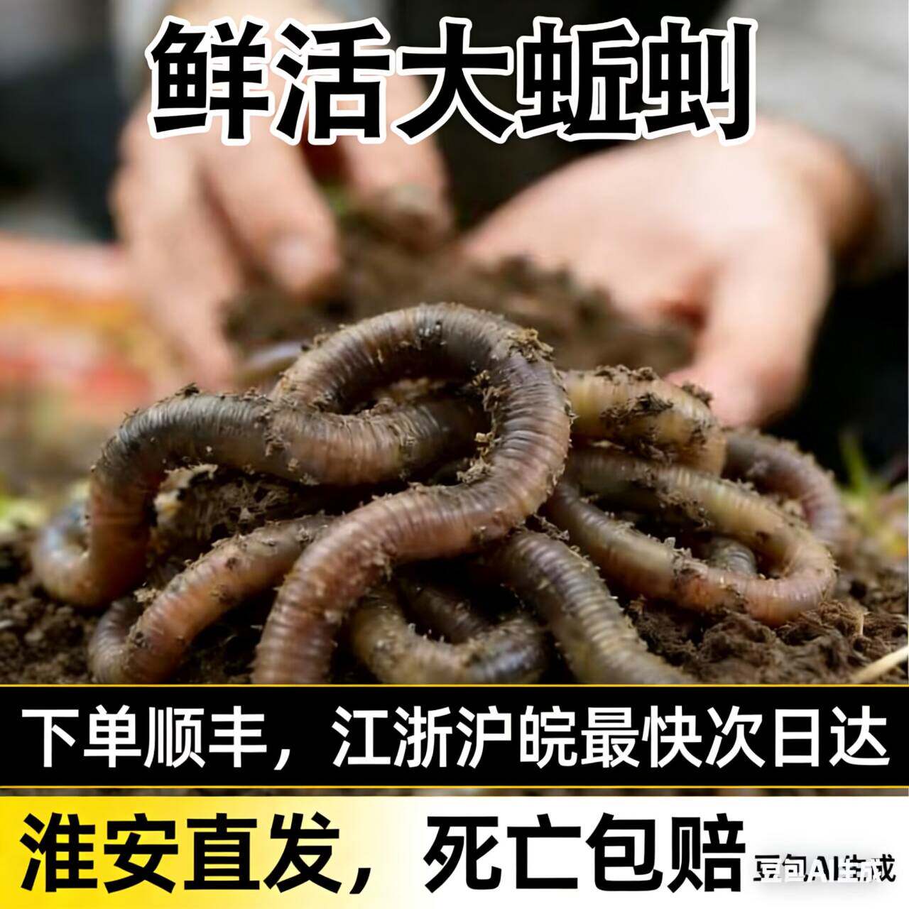 鲜活饵料包邮钓黄鳝青蚯蚓特大黑蚯蚓活饵野钓黄鳝活体饵料钓黄鳝
