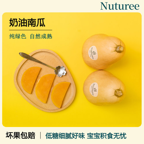 Nuturee 新鲜奶油南瓜预防宝宝积食低热量细腻易吞咽健康蔬果辅食