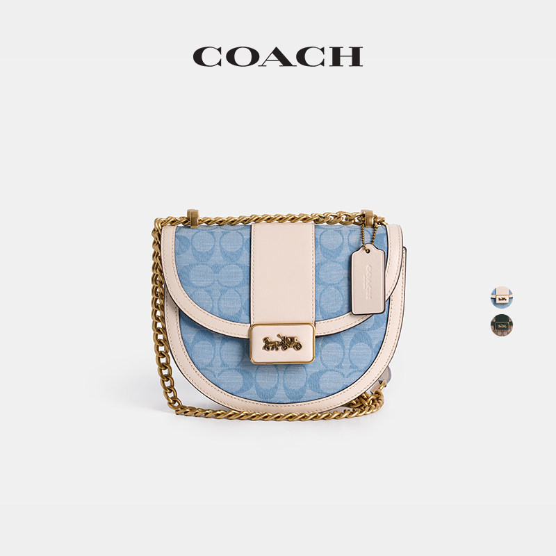 (Re)Loved  Restored COACH/蔻驰女士ALIE老花马鞍包单肩包高级感 - 实物图
