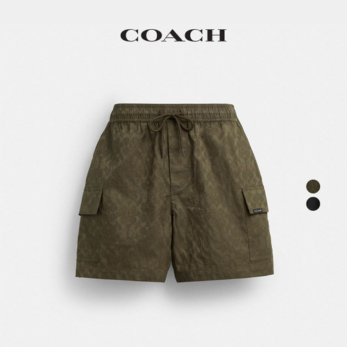 【新品】COACH | BRAIN DEAD/蔻驰男士老花户外短裤裤子休闲宽松
