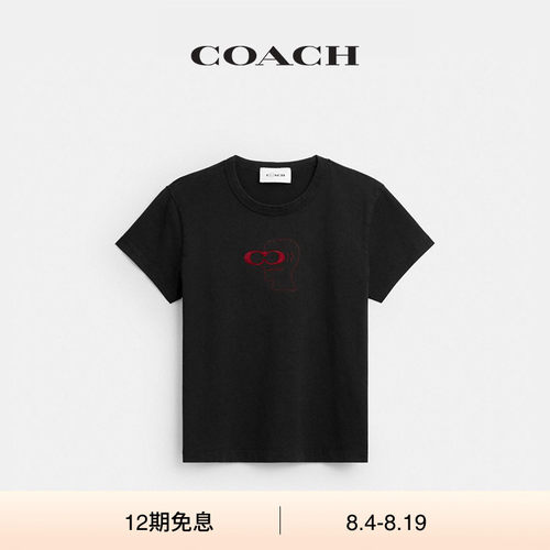 【新款】COACH | BRAIN DEAD/蔻驰女士棉质T恤短袖上衣宽松气质