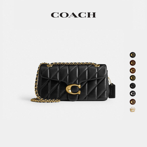 【礼物】COACH/蔻驰女士菱格纹绗缝TABBY 26号单肩包斜挎包高级